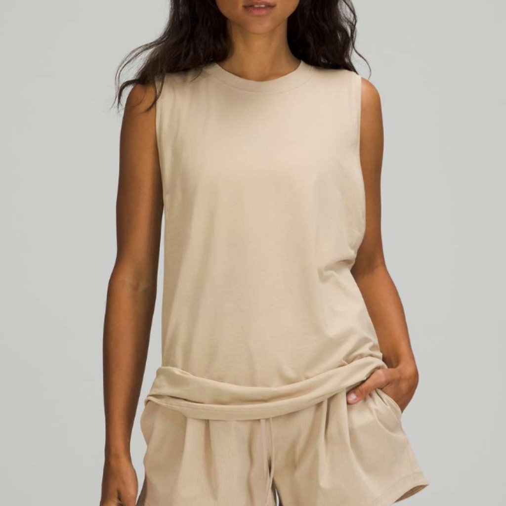 Lululemon All Yours Beige Tan Muscle Tee Tank 2